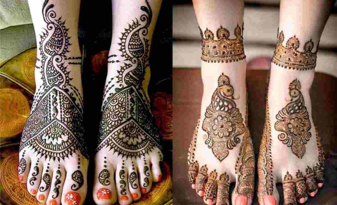 Bridal Mehndi Designs for Legs