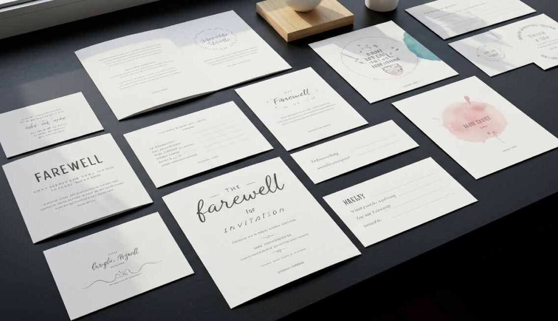 farewell invitation card