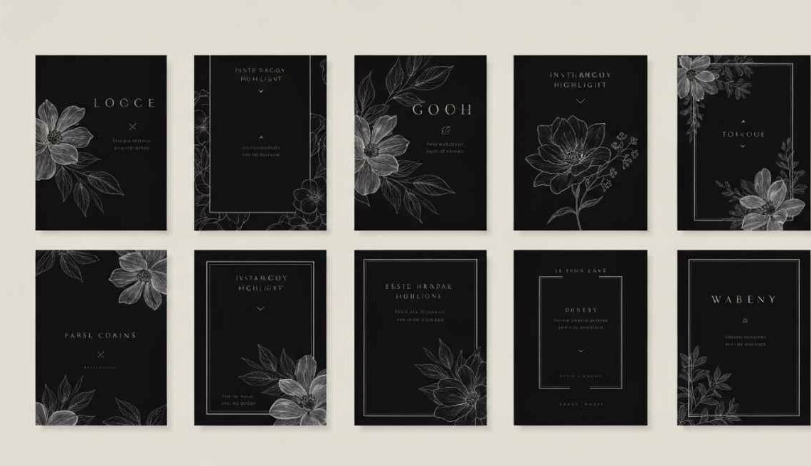 instagram highlight cover black