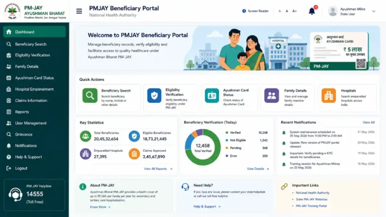 PMJAY Beneficiary Portal: Complete Guide to Login, Eligibility, Features & Services